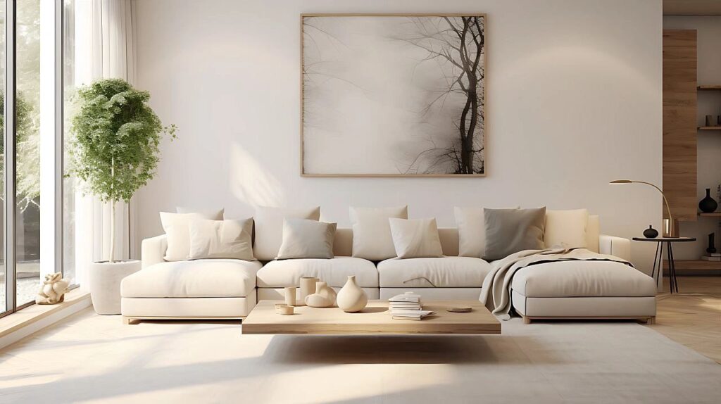 soft minimalist modern living room