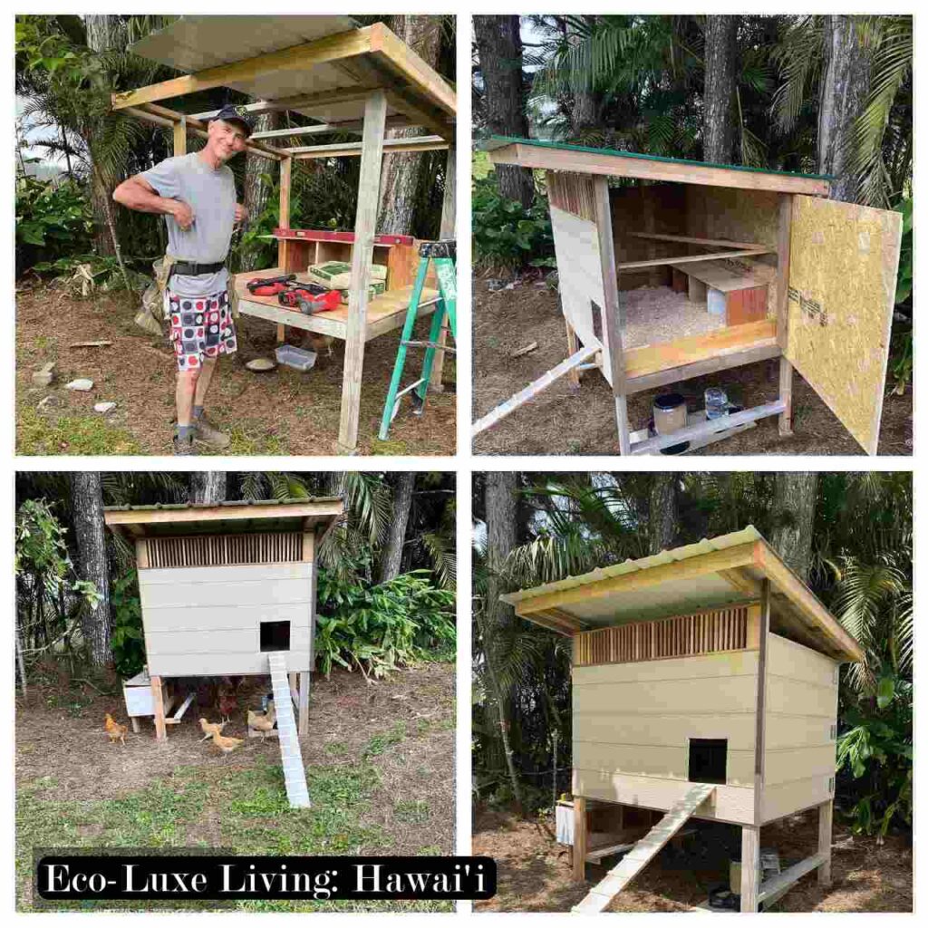 chicken coop being built DIY Chicken Coop Blog