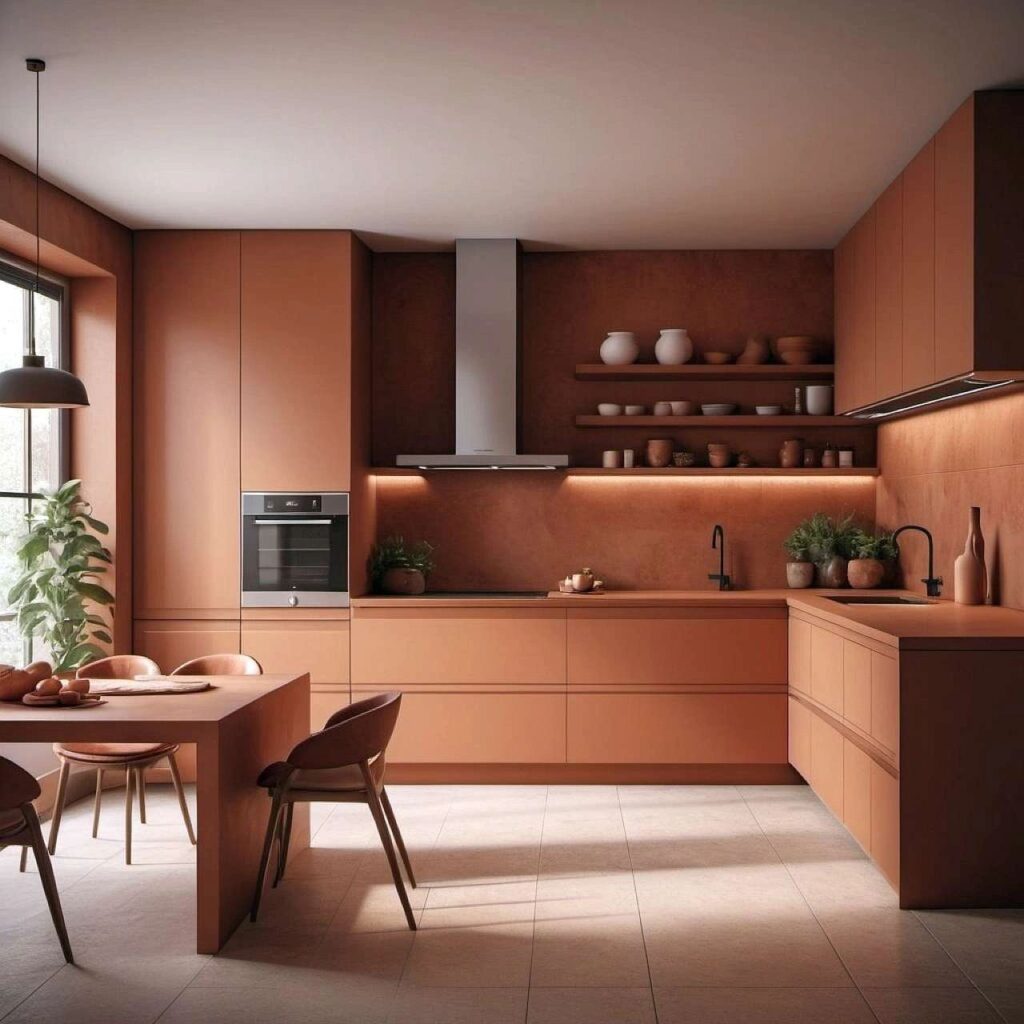 color drenched kitchen