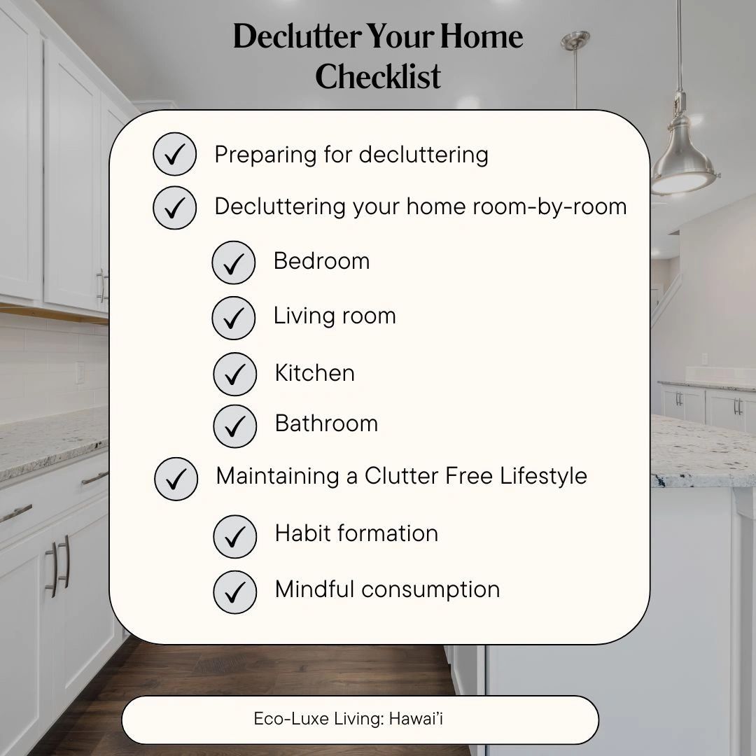 home renovation blog decluttering checklist infographic